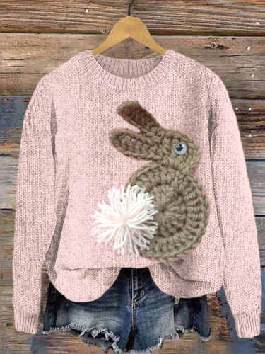 Cute Bunny Crochet Pattern Cozy knit Sweater