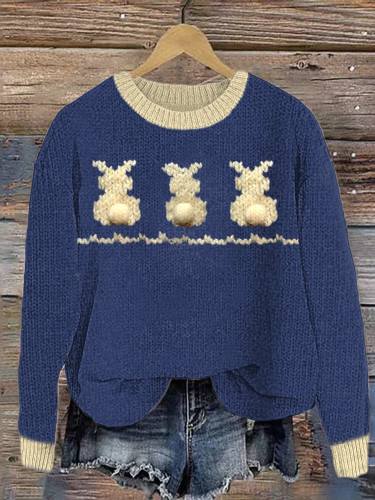 Cute bunny Cozy Soft Knit Sweater