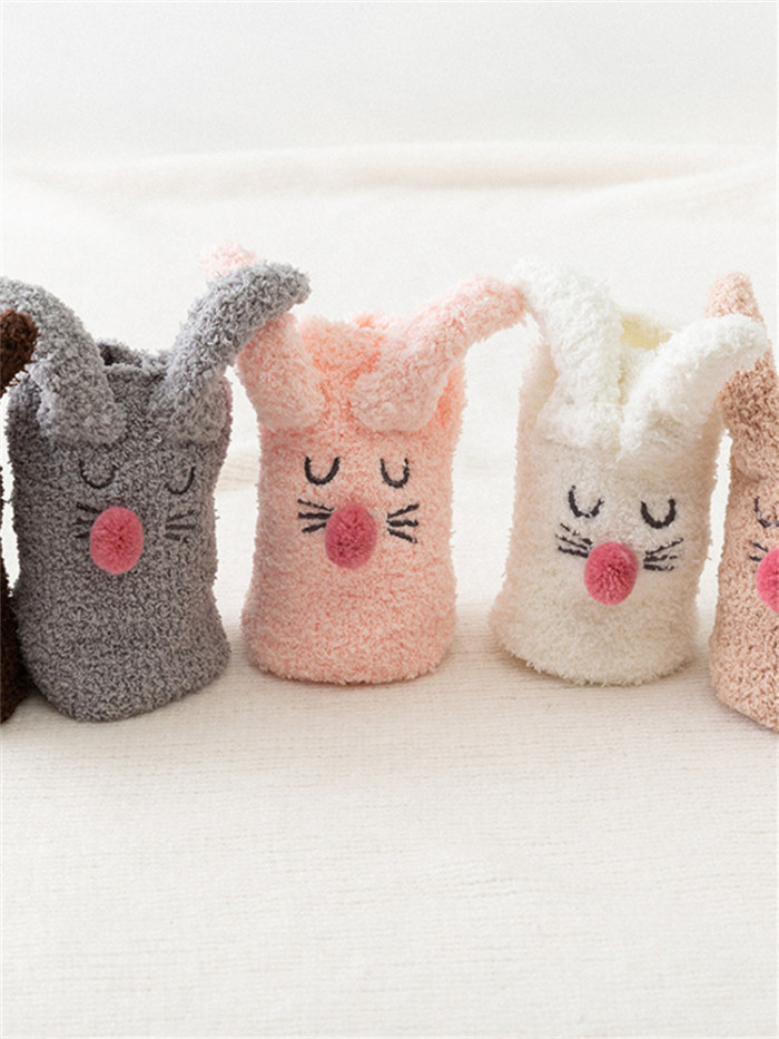 Lovely Bunny Inspired Cozy Fleece Socks