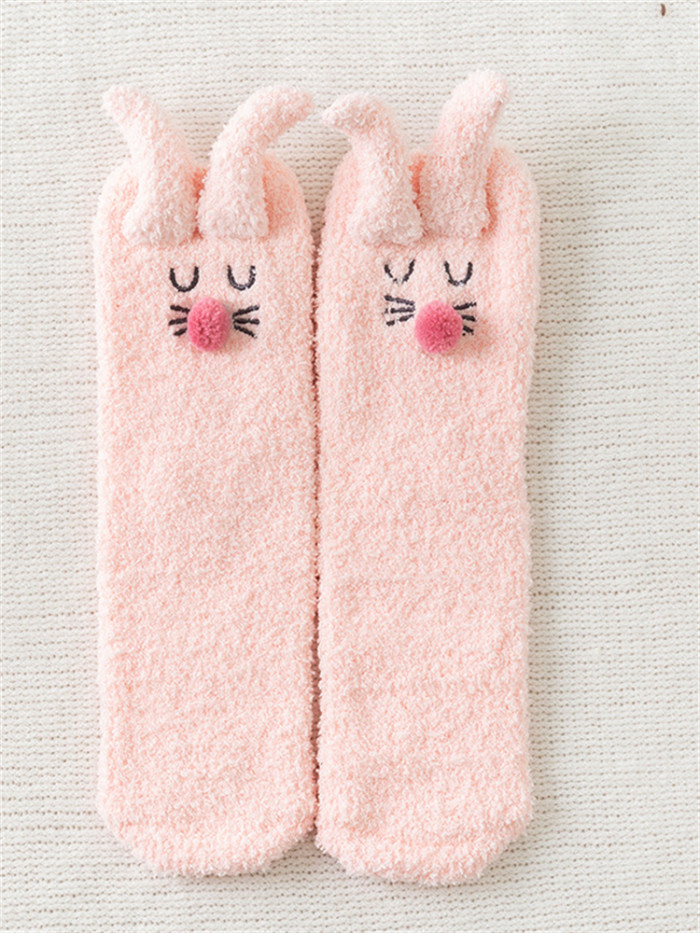 Lovely Bunny Inspired Cozy Fleece Socks