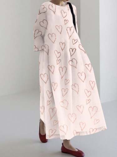 Women's Valentine's Day Casual Printed Dress