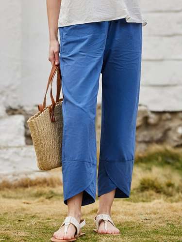 Women's Solid Color Simple Versatile Loose Casual Pants