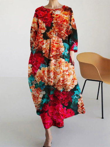 Women's Casual Classic Floral Print Dress