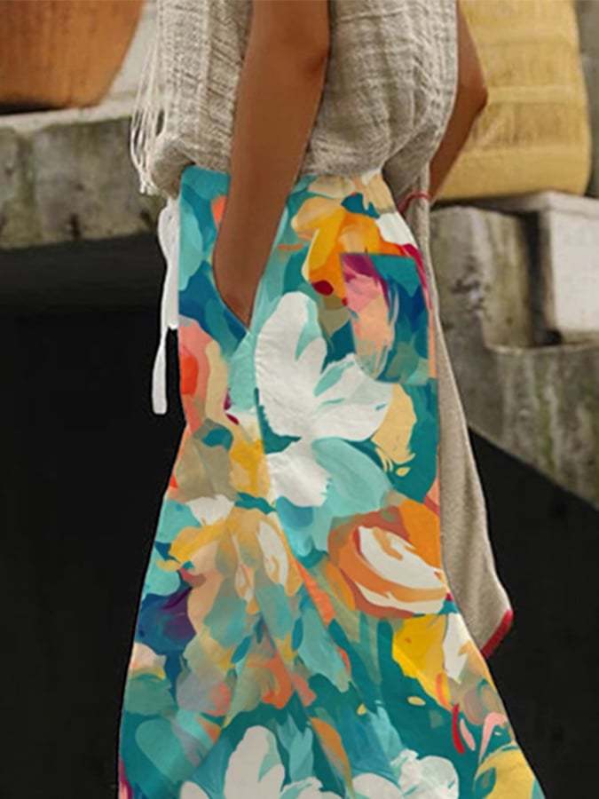 Women's Floral Art Print Dress