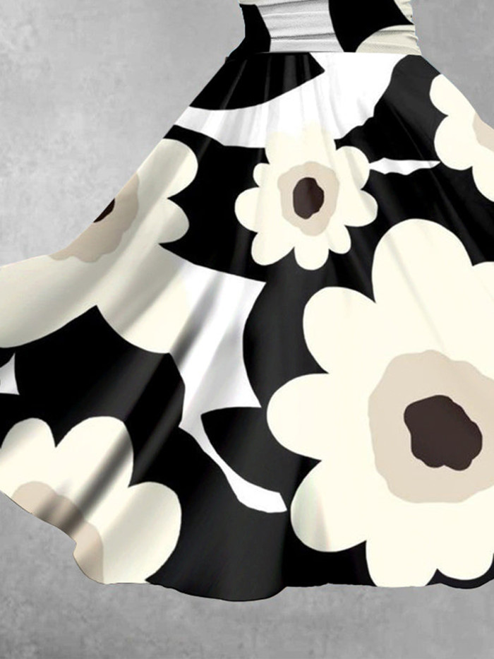 Women's Flowers Art Print Maxi Dress
