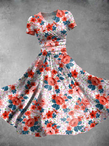 Women's Fresh Flower Spring Art Print  Maxi Dress