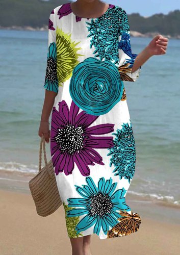 Women's Floral Print Resort Dress