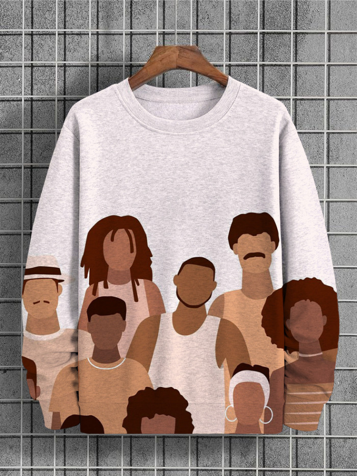 Men's African People Art Painting Print Casual Sweatshirt