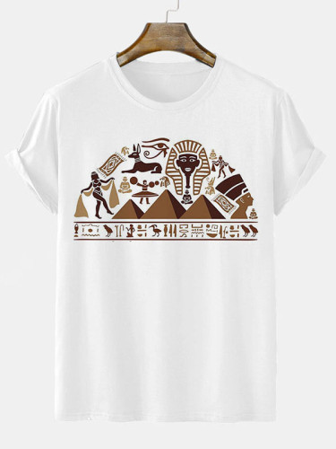 Men's African Elements Pyramid Pharaoh Print T-shirt