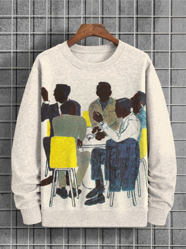 Men's Retro Gentleman Party Art Print Black History Month Sweatshirt