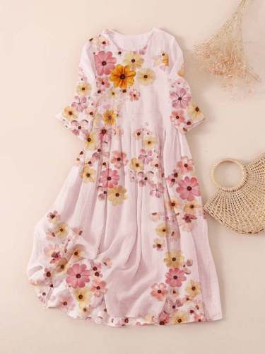 Women's  Floral Design Print Dress