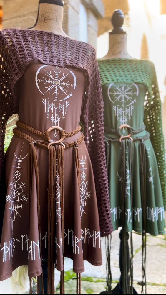 Vintage Norse Dreamcatcher Viking Print Sleeveless Midi Dress