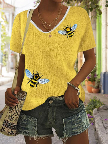 Women'S Bee Casual Printed T-Shirt