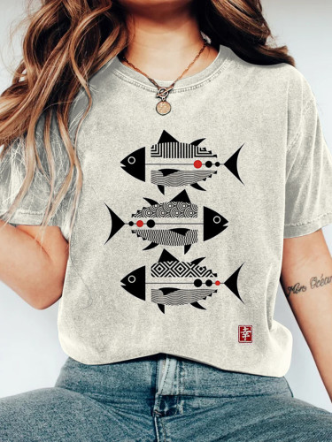 Arrange Fish Japanese Art Vintage T Shirt