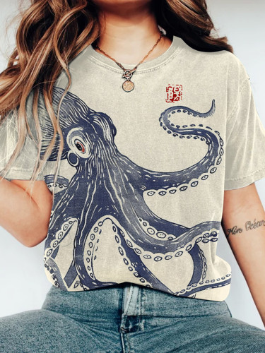 Abstract Creative Octopus Painting Art T-Shirt