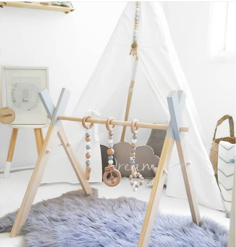 wooden play gym frame