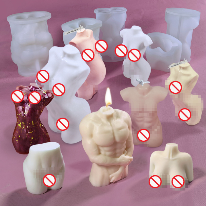 DIY Silicone Body Candle Mold 3D Body Silicone Resin Casting Mold Candle Wax Epoxy Make Soap Mould Craft home decoration supplie