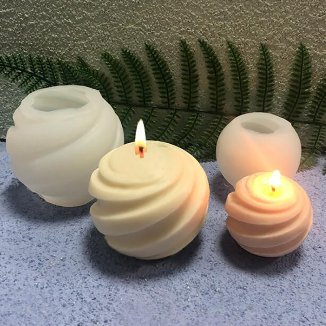 Diy Creative Spherical Aromatherapy Candle Mold Soft Silicone Mold Diy Homemade Geometric Candle Making Supplies Resin Molds