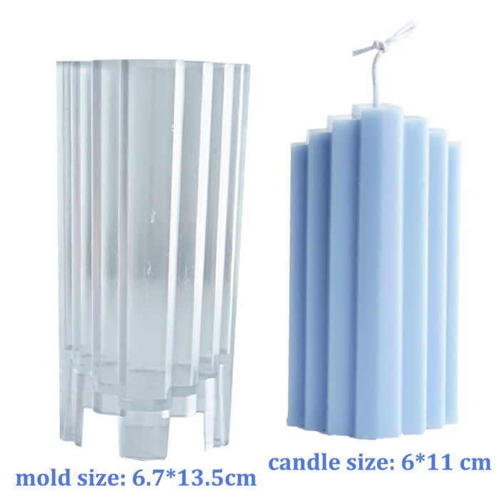 DIY Long Spiral Pillar Candle Molds for Making Romantic Candle Dinner Injection Wax Silicone Mould Craft Supplies Home Decor