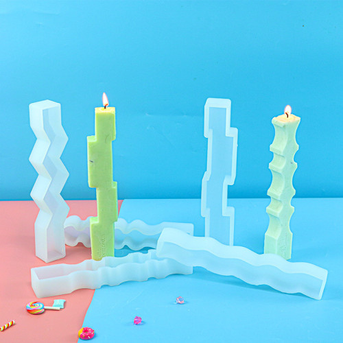 Multi-style Speical Shaped Strip Candle Silicone Mold European Simple Candle Molds Christmas Home Decoration Soap Resin Moulds