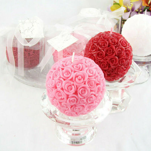 Rose Ball Aromatherapy Candle Soap Mould Rose Flower Cake Decoration Scented Candle Mold Soap Mould Craft Baking