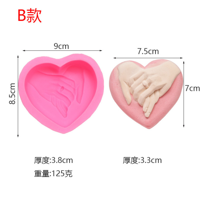 Creative Gesture Candle Silicone Mold Aromatherapy Plaster Silicone Mold DIY Crafts Home Decorations 3D Buddha Hand Candle Mold