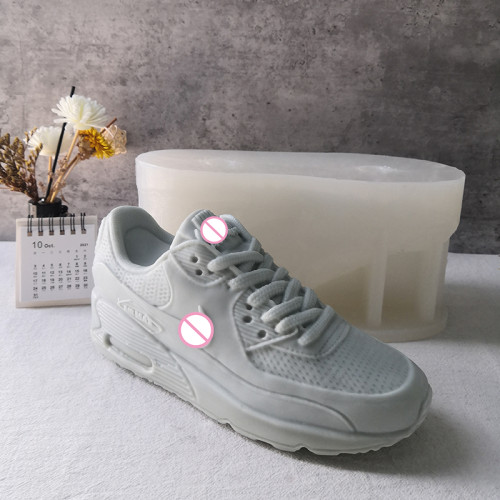 Hot Selling 23CM Handmade Decoration Crafts Shoes Sneaker Molds Candle Large Size AJ4 Sneaker Silicone Candle Mold