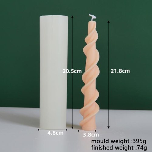 Nordic Home Decoration Screw Rotating Columns Silicone Candle Mold DIY Craft Aromatherapy Geometry Cylinder Candle Molds