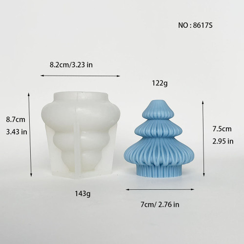 Origami Christmas Tree Aromatherapy Candle Grinding Tool Resin Gypsum Pendant Silicone Mold