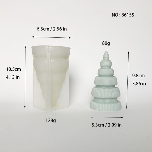 Origami Christmas Tree Aromatherapy Candle Mold Resin Gypsum Decoration Silicone Mold