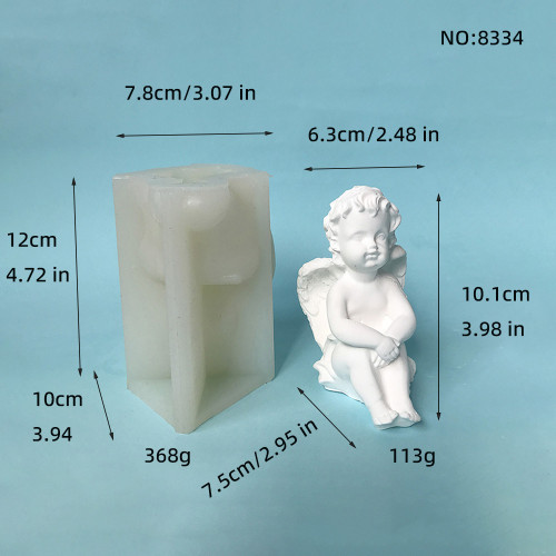 3D Angel Candle Silicone Mold European Little Angel Baby Ornament Aromatherapy Resin Creative Dropping Glue 3D Silicone Mold