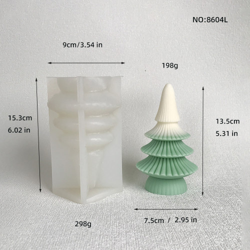 Christmas Tree Candle Silicone Mold Expanded Fragrance Stone Candle Christmas Decoration Decoration Decoration Decoration Mold