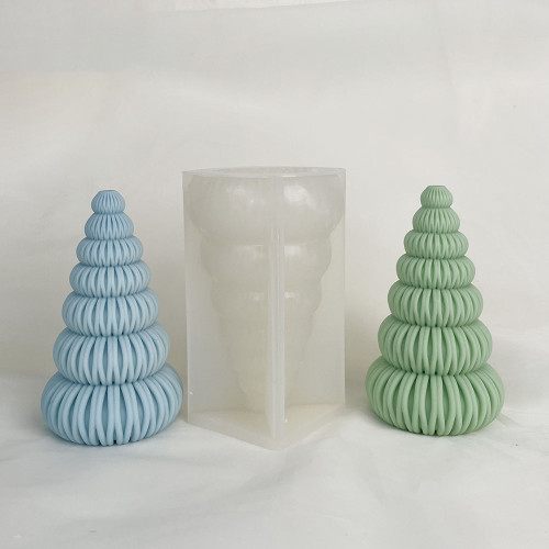 Origami Christmas Tree Aromatherapy Candle Silicone Mold Expanded Fragrance Stone Christmas Decoration Ornament Mold