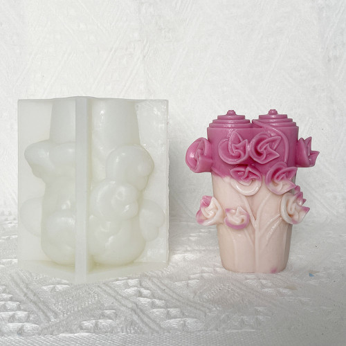 Windmill column aromatherapy candle silicone mold for wedding and Valentine's Day gift, gypsum expanding stone mold