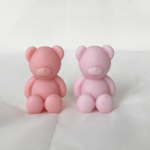 Korean version of Little Bear Mold - Fat Dwen Bear Candle Silicone Mold, DIY Aromatherapy Gypsum Decoration, Sitting Bear Mold