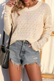 Solid Color Hollow Out Sweater Unishe Wholesale