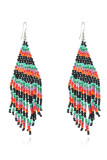 Christmas Pattern Beads Earrings MOQ 5pcs