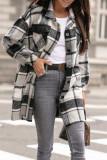 Plaid Button Warm Shacket Fleece Coat Women UNISHE Wholesale