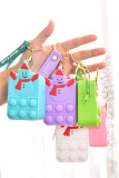 POP IT Snowman Coin Purse Keychain Push Bubble Unishe Wholesale MOQ5pcs
