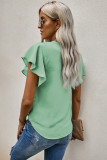 Green Forever Tonight Button Tie Top