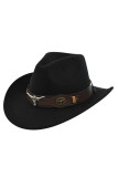Cowboy Jazz Hat with Bull Head Decoration Unishe Wholesale