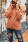Plain Turtleneck Ruffle Long Sleeve Knitting Sweater