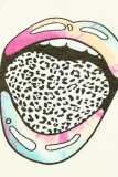 Tie-dye Leopard Lip Tee