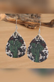 Cow Cactus Print Earrings Unishe Wholesale MOQ 5pcs