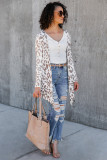 Open Front Leopard Print Cardigan