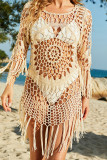 Aztec Knitted Beach Long Sleeve Hollow Out Cover Up Unishe Wholesale