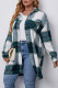 Plus Size Plaid Long Shacket Coat