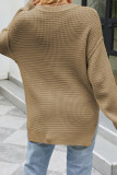 Button Down Texture Knit Pullover Sweaters