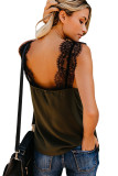 Green One More Night Lace Cami Tank
