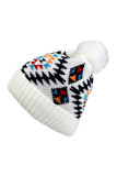 Aztec Knitting Pompom Beanie Hat MOQ 3PCs